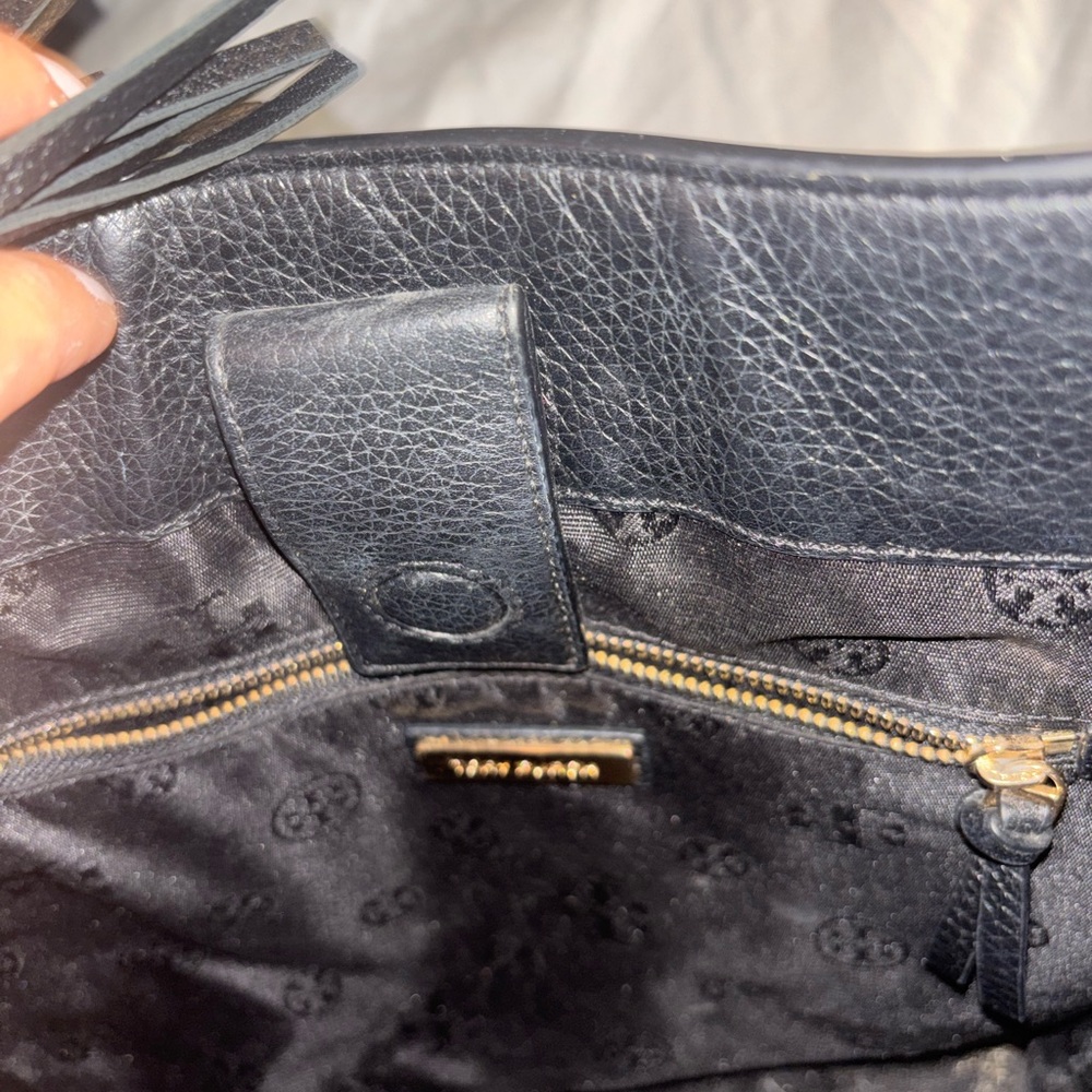 Tory Burch Black Leather Crossbody Bag with Tassel - Picture 4 of 5